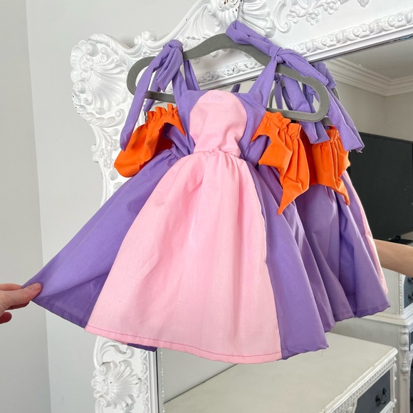 New York Couture One of a Kind Kids Girls FIGMENT Inspired Wings Dress - Picture 4 of 8